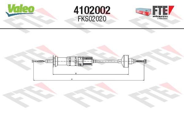 FTE 4102002 Cable Pull, clutch control