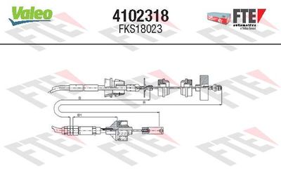 Cable Pull, clutch control FTE 4102318