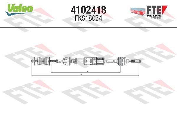 FTE 4102418 Cable Pull, clutch control