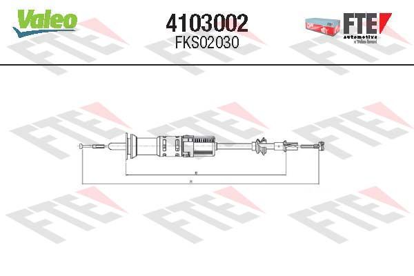 FTE 4103002 Cable Pull, clutch control