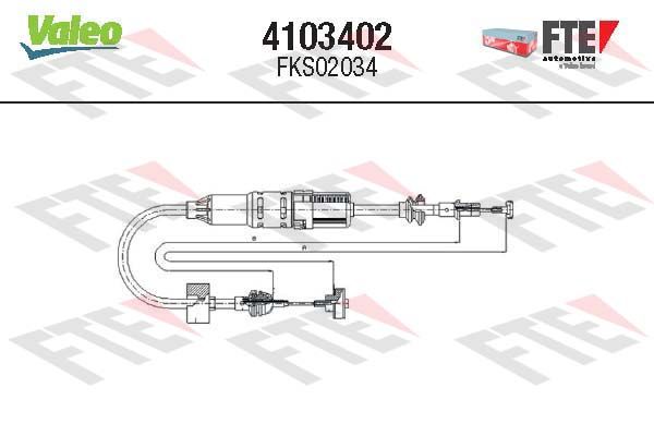 FTE 4103402 Cable Pull, clutch control