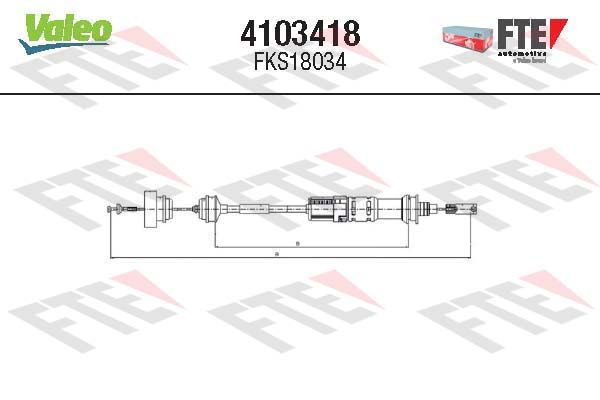 FTE 4103418 Cable Pull, clutch control