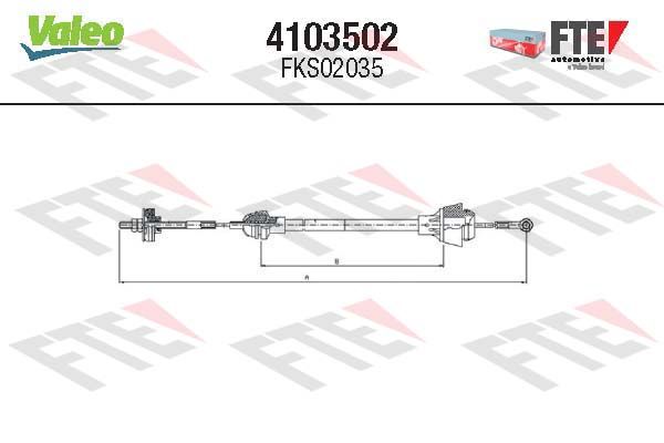 FTE 4103502 Cable Pull, clutch control