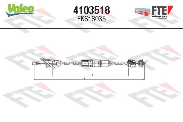 FTE 4103518 Cable Pull, clutch control