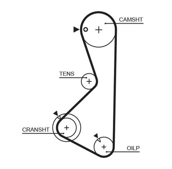 GATES 5075XS Timing Belt