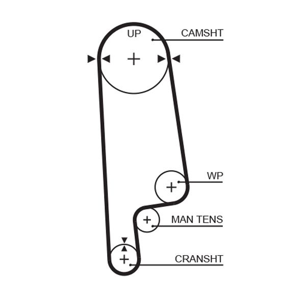 GATES 5236XS Timing Belt