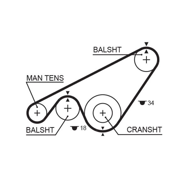 GATES 5243XS Timing Belt
