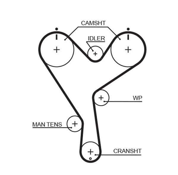 GATES 5402XS Timing Belt