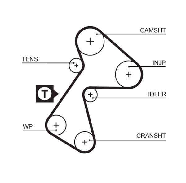 GATES 5484XS Timing Belt