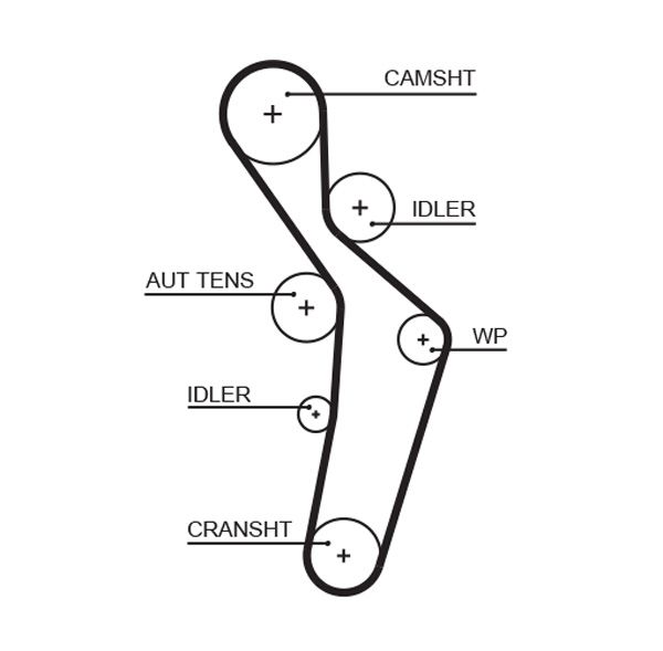 GATES 5616XS Timing Belt
