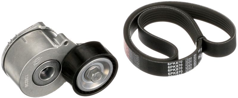 GATES K016PK870 V-Ribbed Belt Set