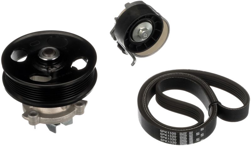 GATES KP26PK1320 Water Pump + V-Ribbed Belt Kit