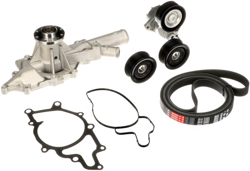 GATES KP26PK2260-2 Water Pump + V-Ribbed Belt Kit