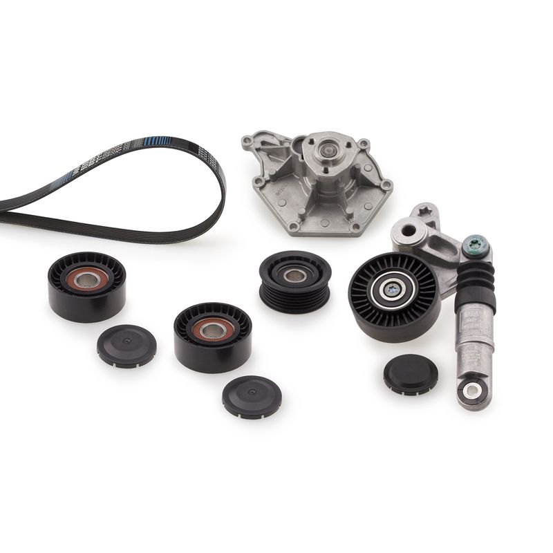 GATES KP66PK2500 Water Pump + V-Ribbed Belt Kit