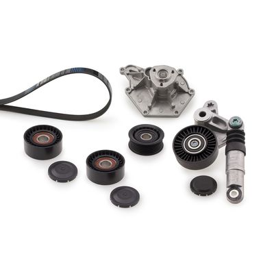 Water Pump + V-Ribbed Belt Kit GATES KP66PK2500