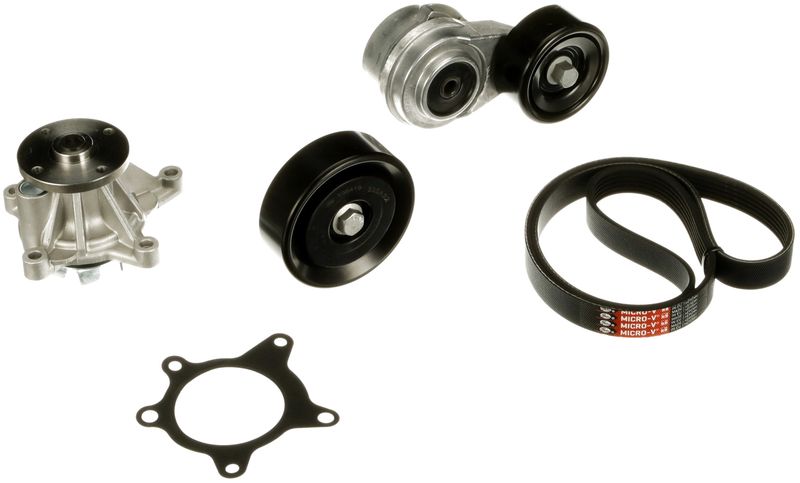 GATES KP96PK2138 Water Pump + V-Ribbed Belt Kit