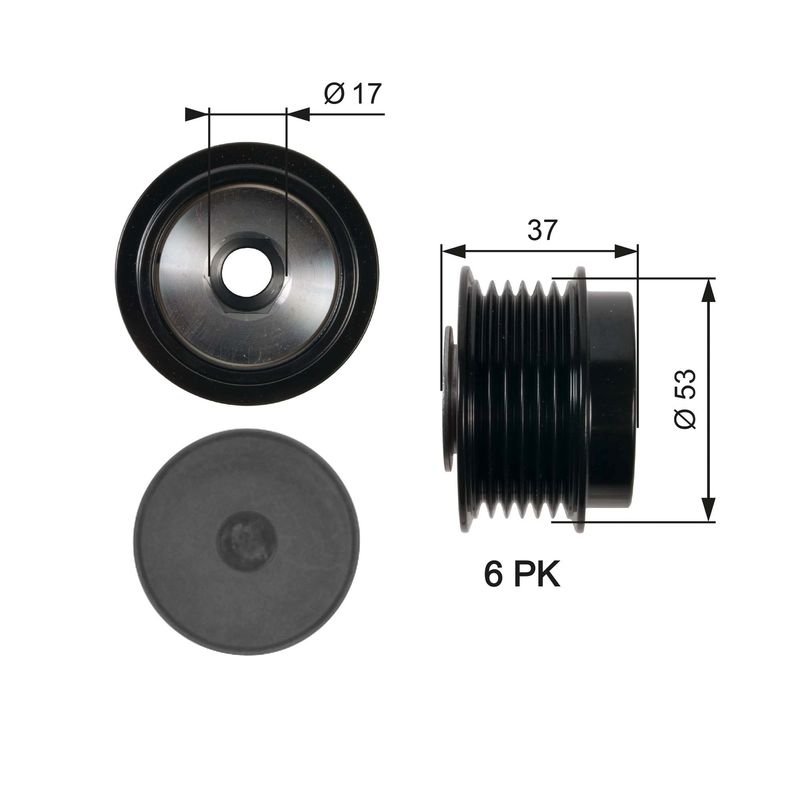 GATES OAP7015 Alternator Freewheel Clutch