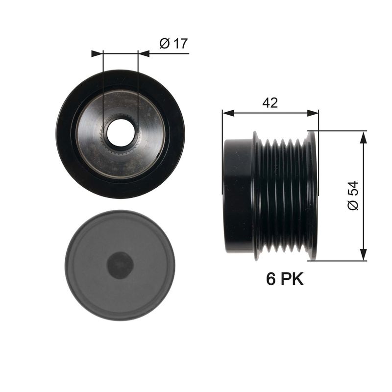 GATES OAP7035 Alternator Freewheel Clutch