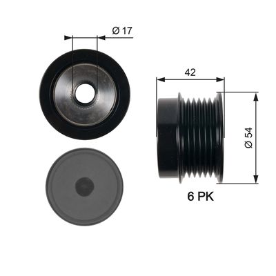 Alternator Freewheel Clutch GATES OAP7035