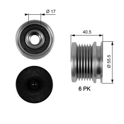 Alternator Freewheel Clutch GATES OAP7040
