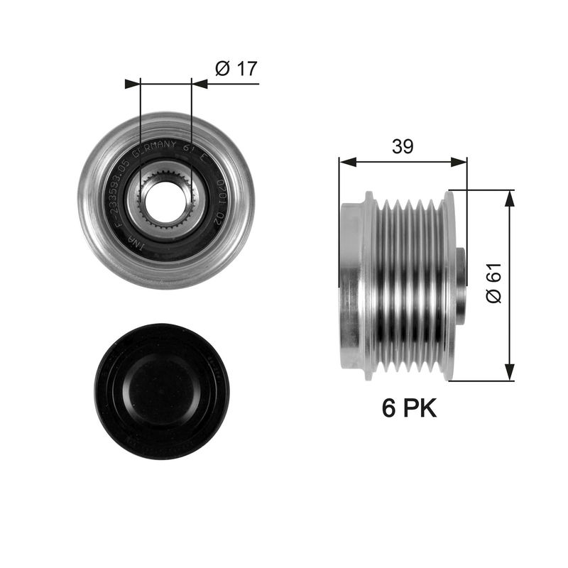 GATES OAP7042 Alternator Freewheel Clutch