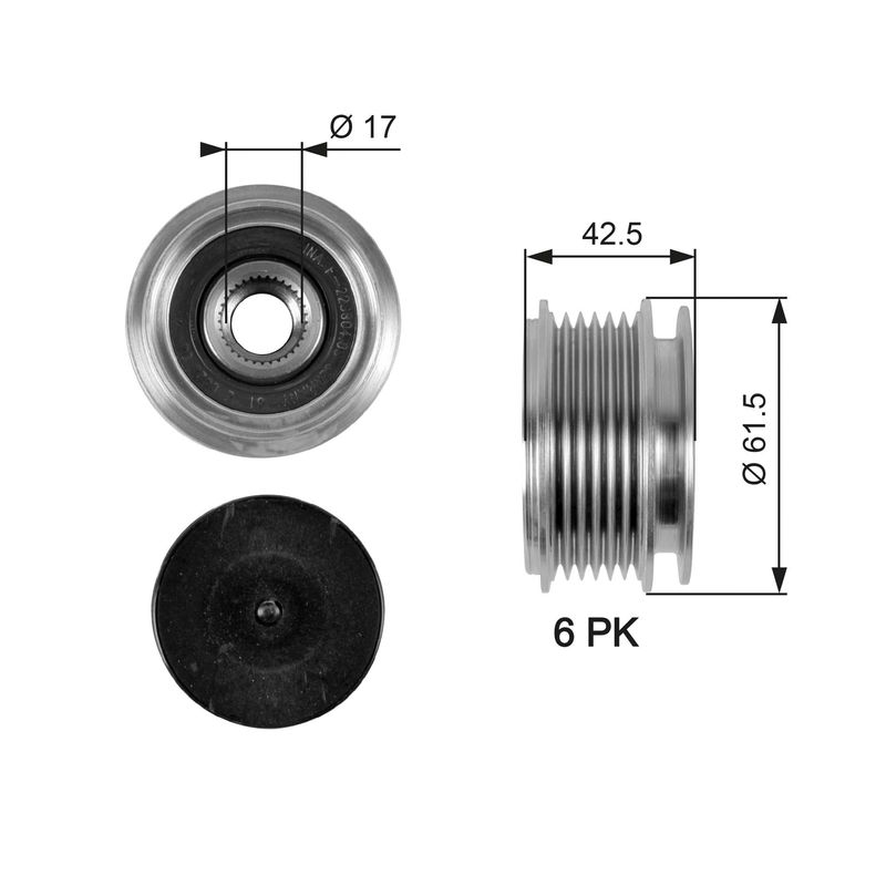 GATES OAP7047 Alternator Freewheel Clutch
