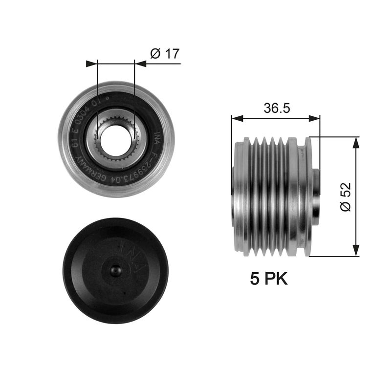 GATES OAP7064 Alternator Freewheel Clutch