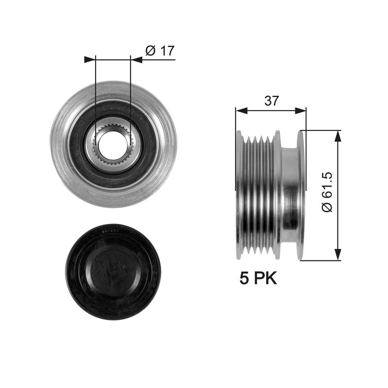 GATES OAP7067 Alternator Freewheel Clutch