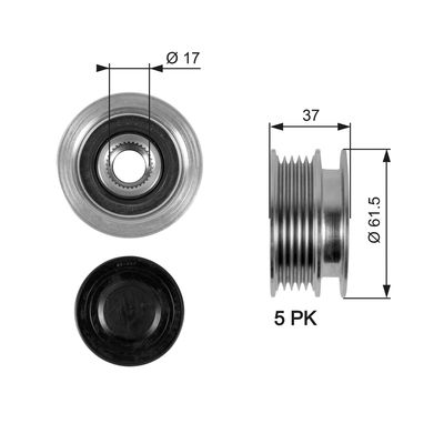 Alternator Freewheel Clutch GATES OAP7067