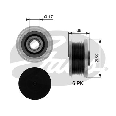 GATES OAP7077 Alternator Freewheel Clutch