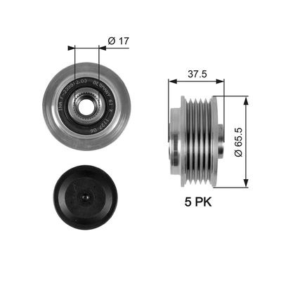 Alternator Freewheel Clutch GATES OAP7091