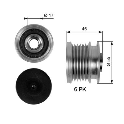 Alternator Freewheel Clutch GATES OAP7092