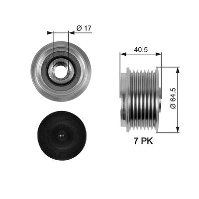 Alternator Freewheel Clutch GATES OAP7094