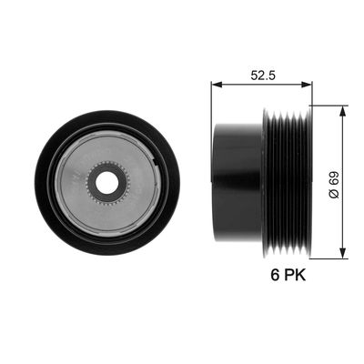 Alternator Freewheel Clutch GATES OAP7101