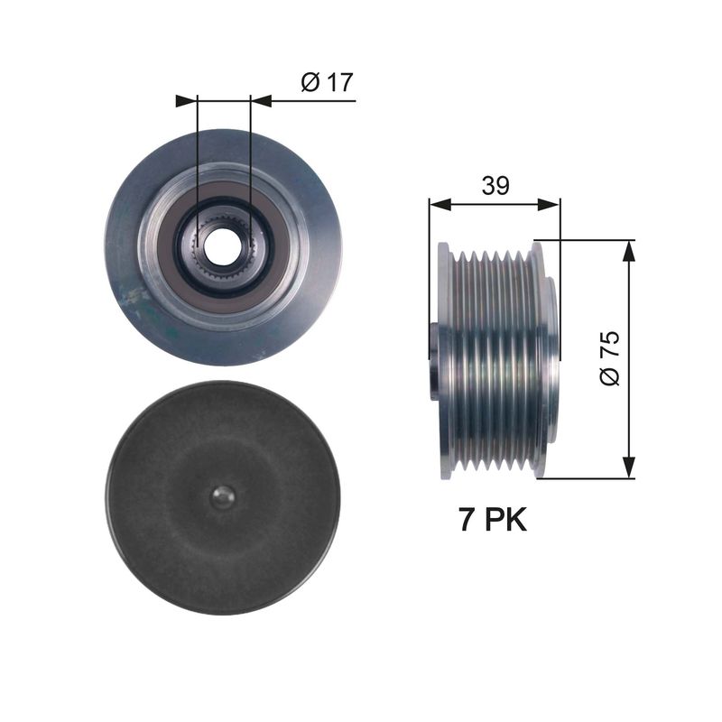 GATES OAP7119 Alternator Freewheel Clutch