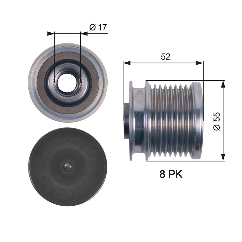 GATES OAP7123 Alternator Freewheel Clutch