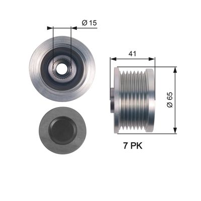 Alternator Freewheel Clutch GATES OAP7125
