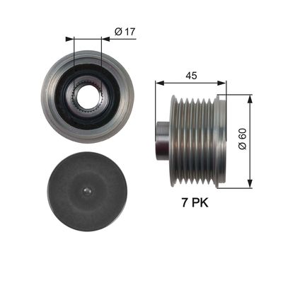 Alternator Freewheel Clutch GATES OAP7136