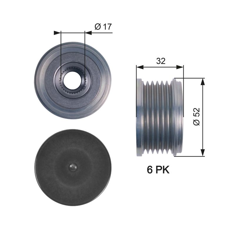 GATES OAP7140 Alternator Freewheel Clutch