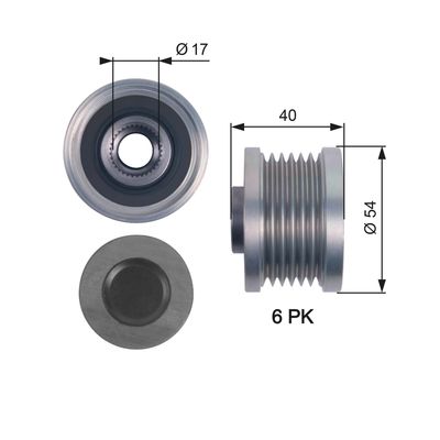 Alternator Freewheel Clutch GATES OAP7142
