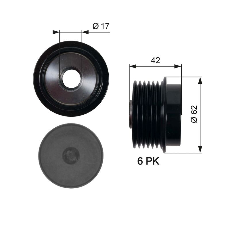 GATES OAP7152 Alternator Freewheel Clutch