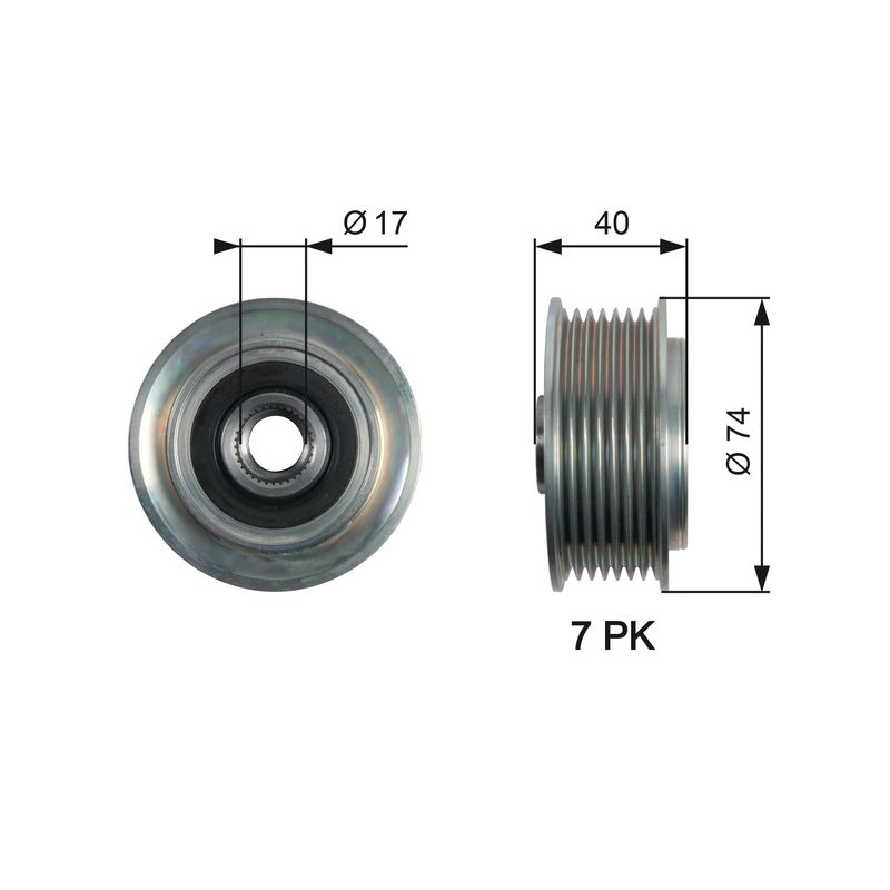 GATES OAP7159 Alternator Freewheel Clutch