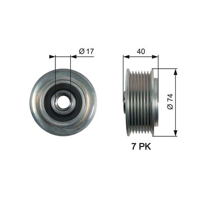 Alternator Freewheel Clutch GATES OAP7159