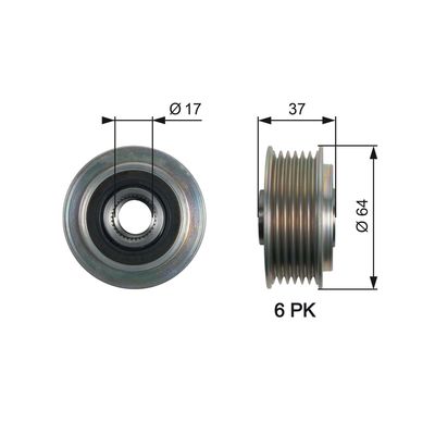 Alternator Freewheel Clutch GATES OAP7160