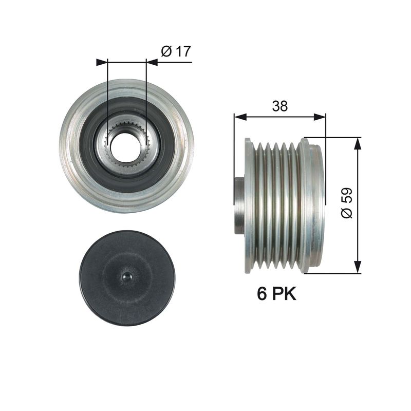 GATES OAP7177 Alternator Freewheel Clutch
