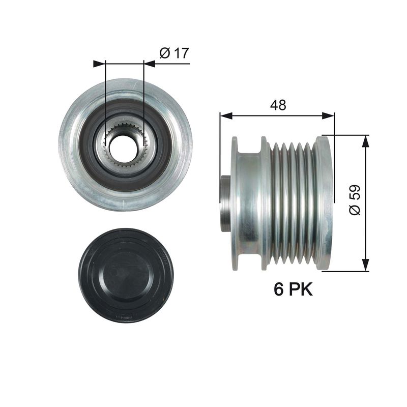 GATES OAP7178 Alternator Freewheel Clutch