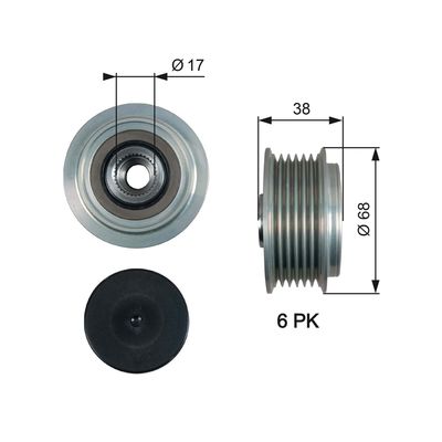 Alternator Freewheel Clutch GATES OAP7185
