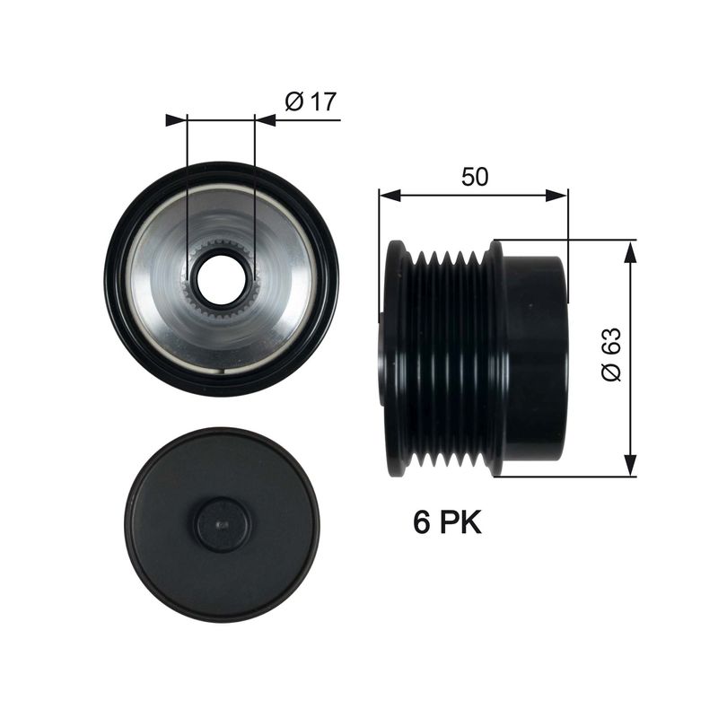 GATES OAP7186 Alternator Freewheel Clutch