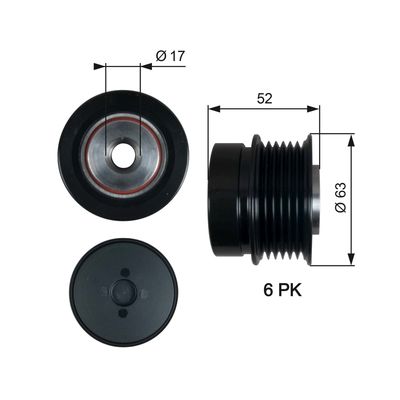 Alternator Freewheel Clutch GATES OAP7187