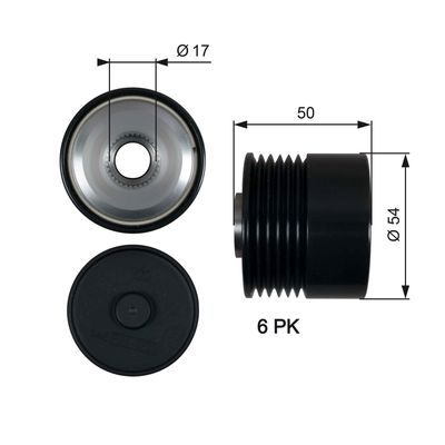 Alternator Freewheel Clutch GATES OAP7188